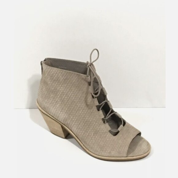 Eileen Fisher 'Slew' Lace Up Bootie - Color Earth - Size 8